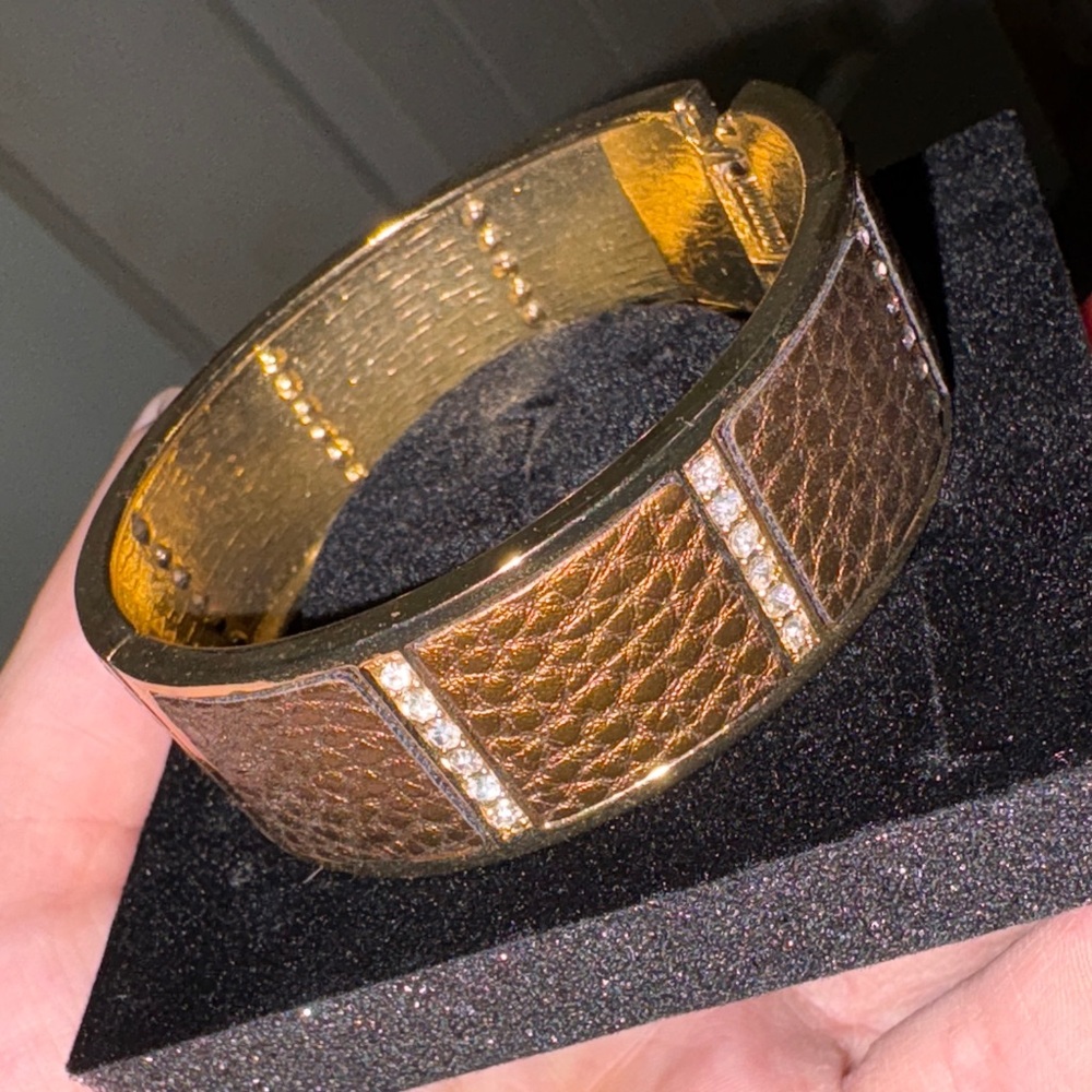 Gold and Silver Textured Bracelet